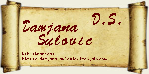 Damjana Šulović vizit kartica